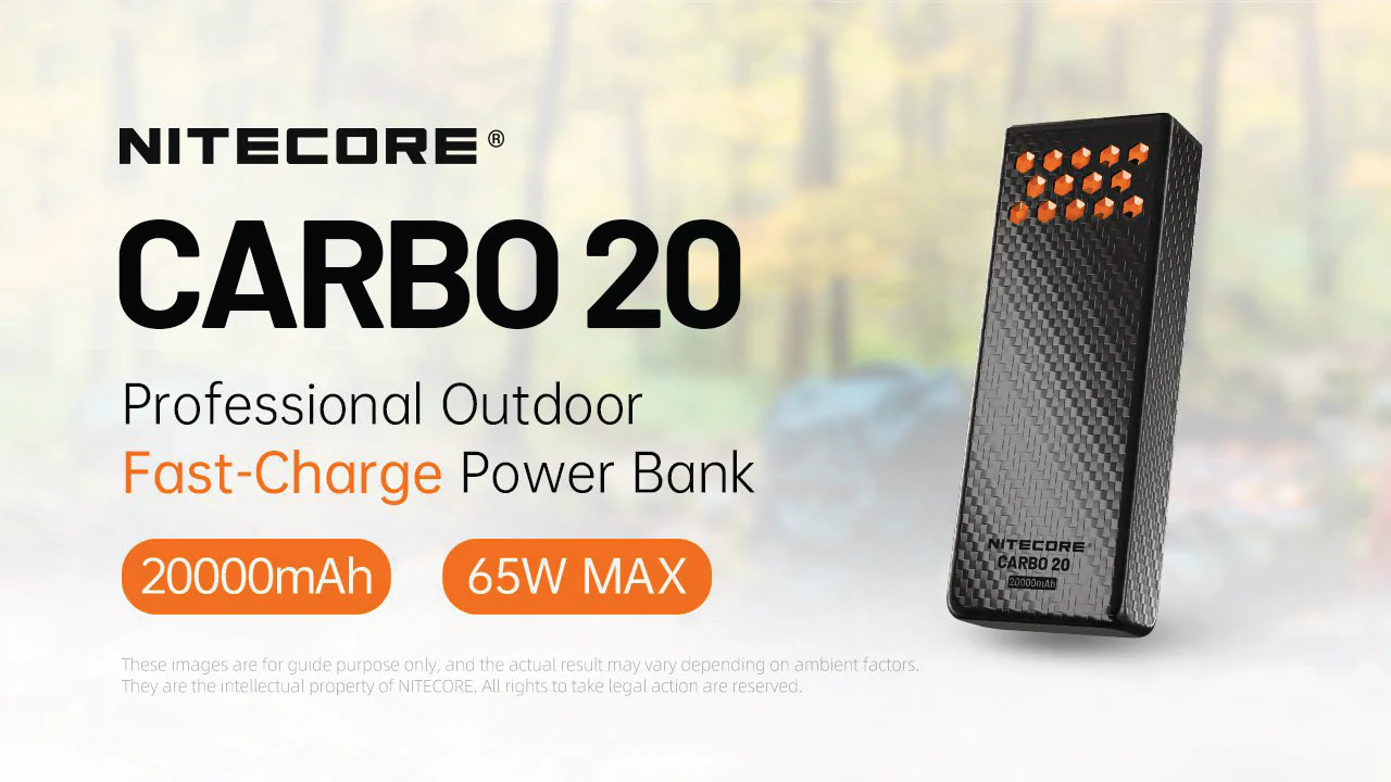Nitecore Carbo 20 20,000mAh 65W Waterproof USB-C Power Bank - Image 4