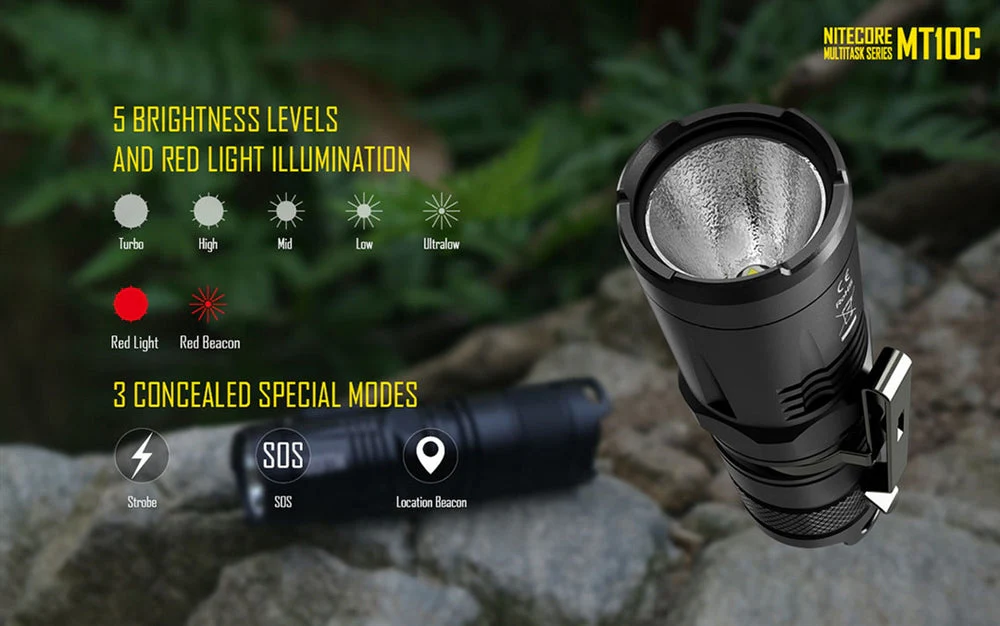 Nitecore MT10C 920 Lumen EDC Flashlight, with Red Light - Image 6