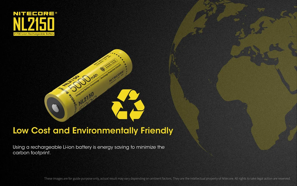 Nitecore NL2150 5000mAh Rechargeable 21700 Battery - Image 7