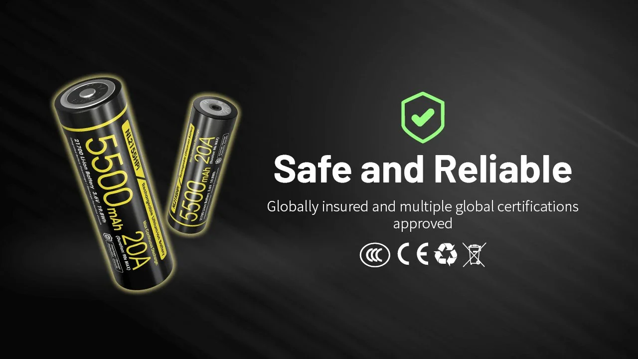 Nitecore NL2155HPi 5500mAh Rechargeable 21700 Battery for i Series (P20iX, P23i, SRT7i, and More) - Used - Image 10