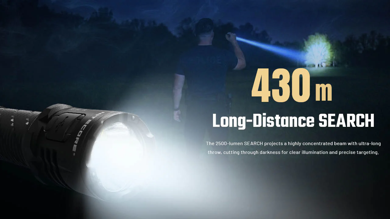 Nitecore P27iX 5000 Lumen Customizable Tactical Flashlight with Multi-Beam Modes - Image 4