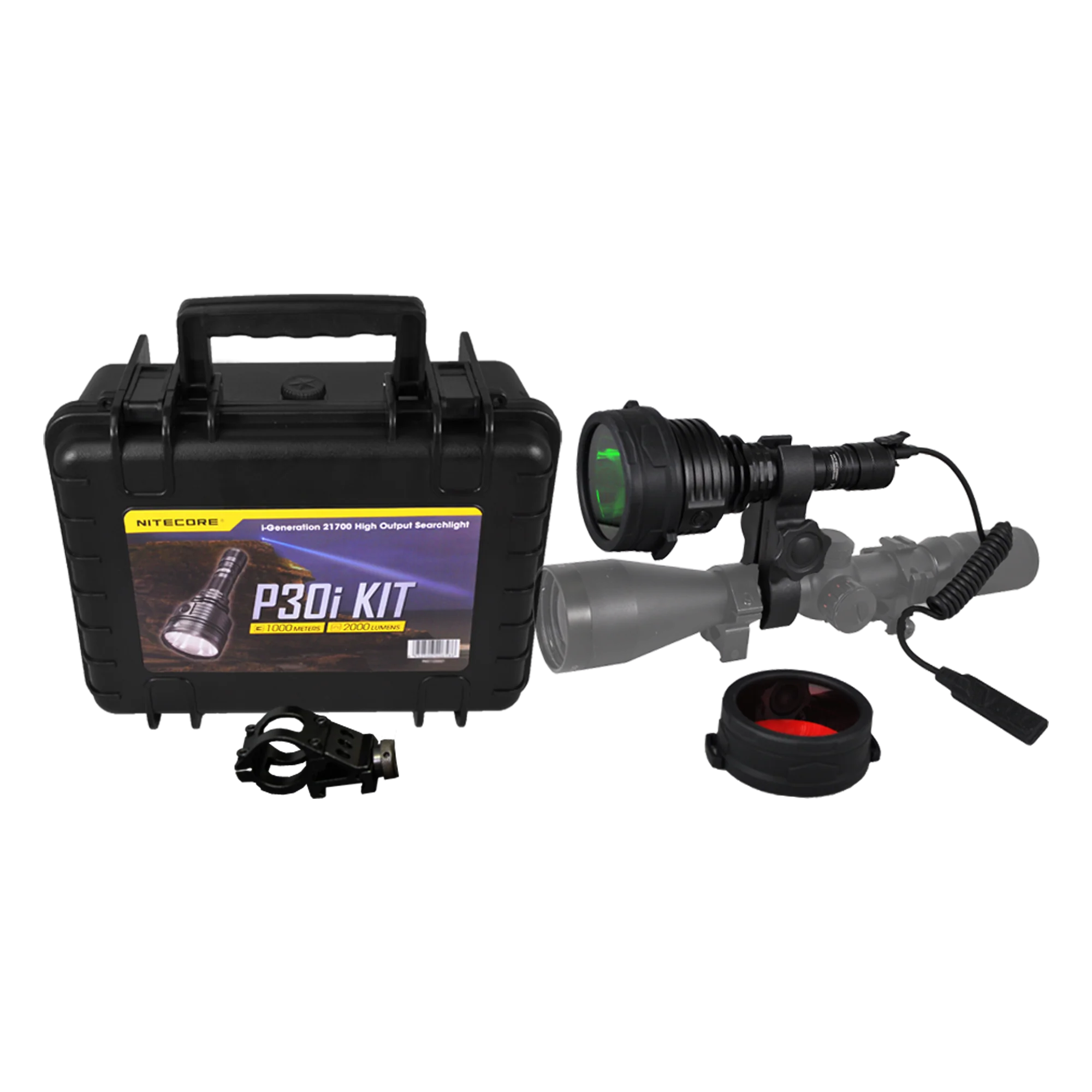 Nitecore P30i 2000 Lumen 1093 Yard Long Throw Flashlight Hunting Kit