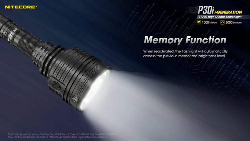 Nitecore P30i 2000 Lumen 1093 Yard Long Throw Flashlight - Image 11