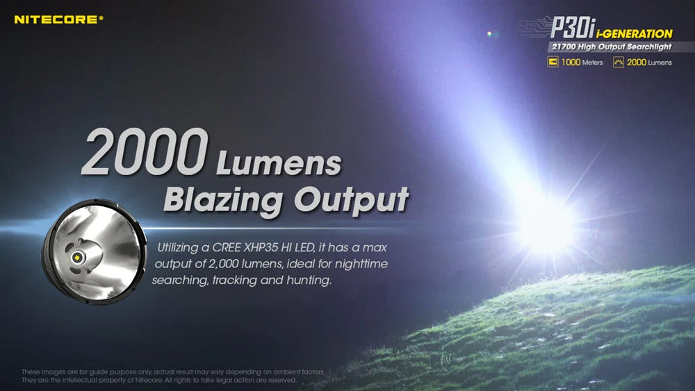 Nitecore P30i 2000 Lumen 1093 Yard Long Throw Flashlight - Image 4