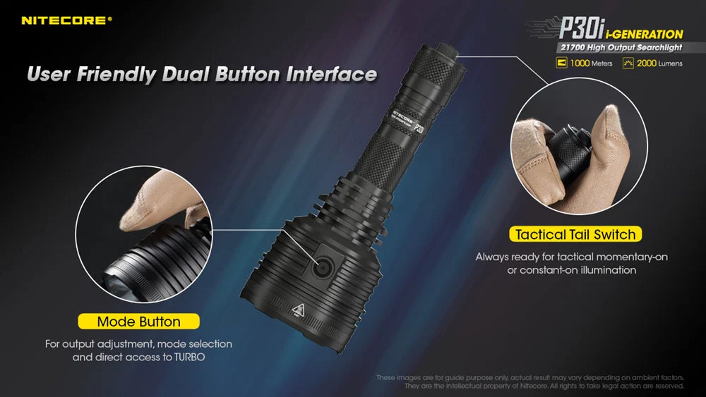 Nitecore P30i 2000 Lumen 1093 Yard Long Throw Flashlight - Image 9