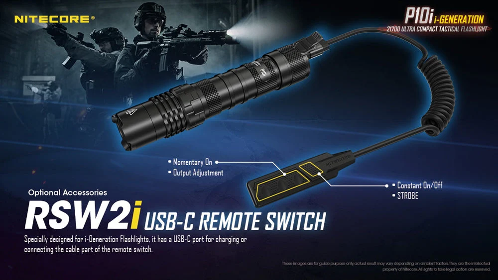 Nitecore RSW2i Remote Pressure Switch for P10iX, P20iX, P10i, P20i, P30i, P23i, SRT6i, and SRT7i - Image 3