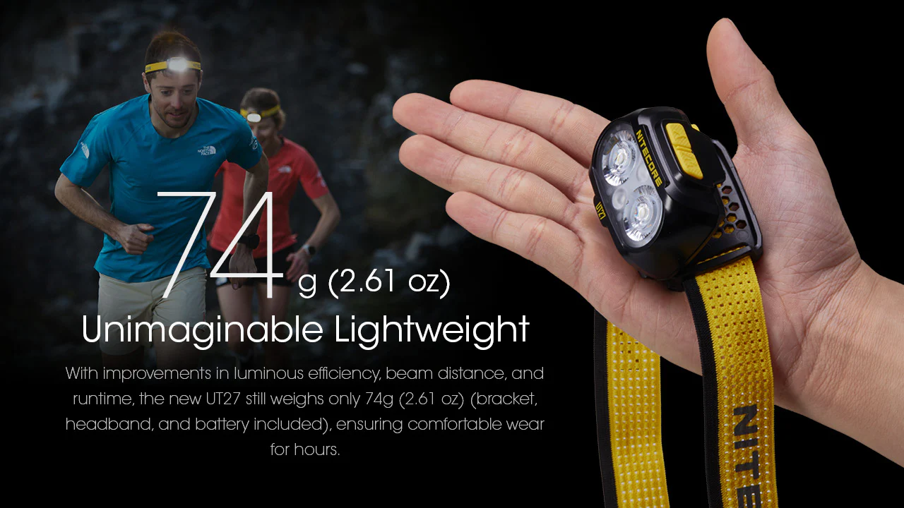 Nitecore UT27 Pro 800 lumen Rechargeable Running Headlamp - Includes Extra HLB-1500 Battery - Image 10