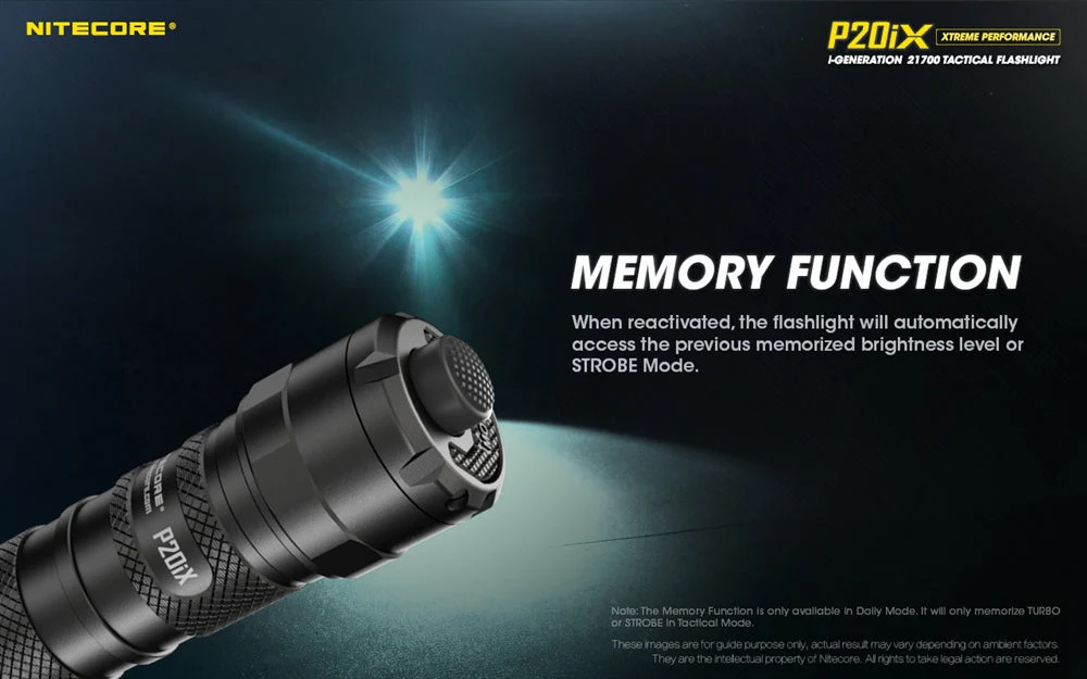 Nitecore P20iX 4000 Lumen Tactical Flashlight with NTC2i Guarded Tail Cap - Image 11