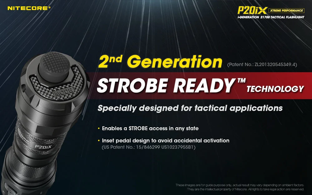 Nitecore P20iX 4000 Lumen Tactical Flashlight with NTC2i Guarded Tail Cap - Image 4