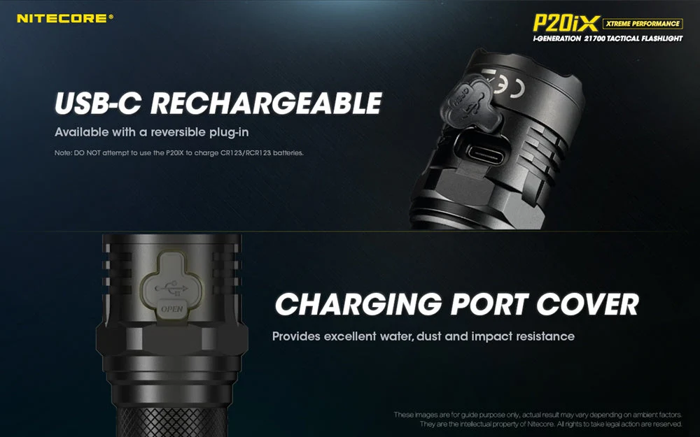 Nitecore P20iX 4000 Lumen Tactical Flashlight with NTC2i Guarded Tail Cap - Image 7