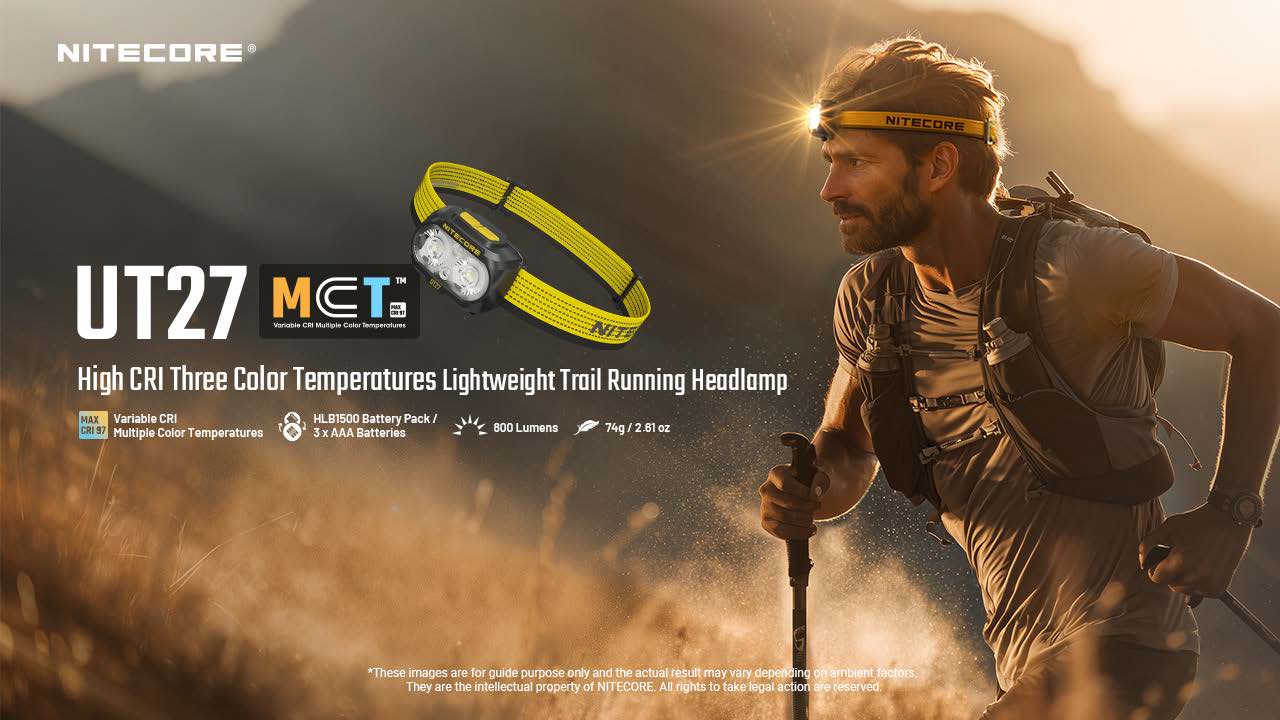 Nitecore UT27 MCT 800 lumen 3 Color Temperatures Running Headlamp - Image 2