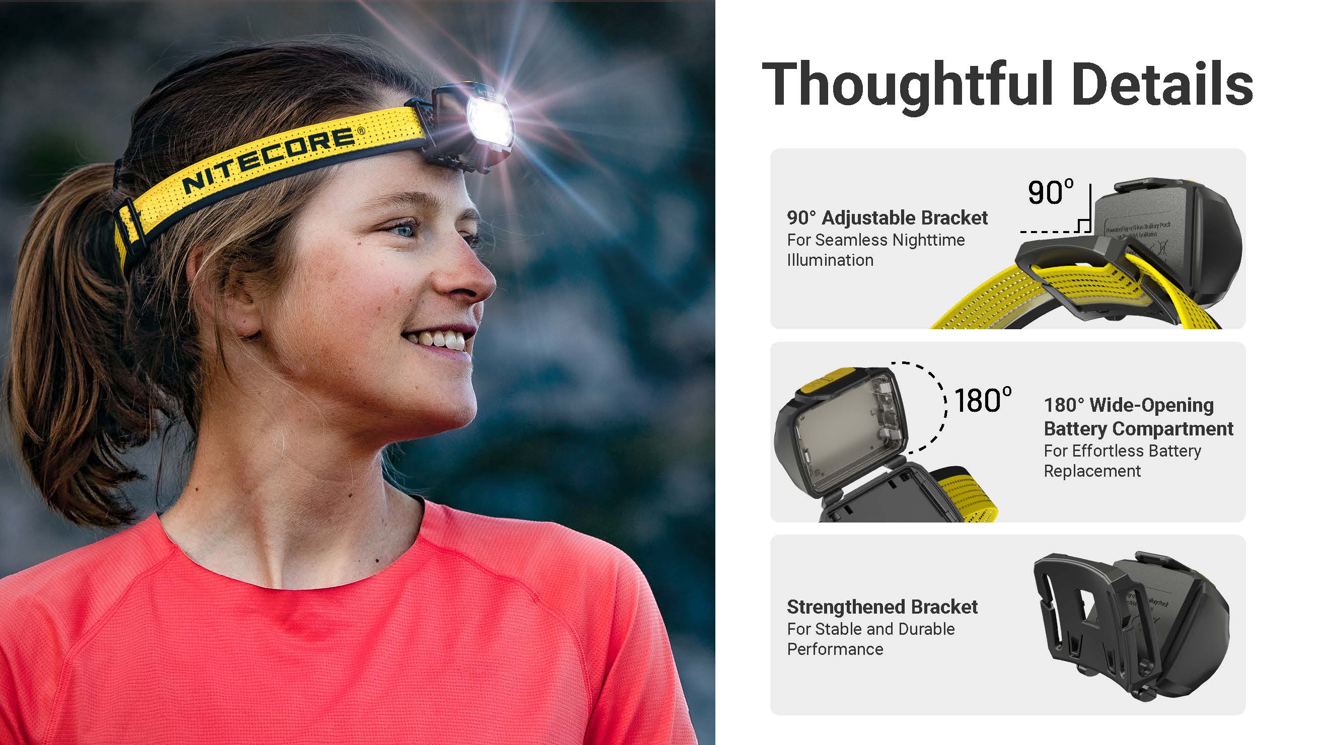 Nitecore UT27 MCT 800 lumen 3 Color Temperatures Running Headlamp - Image 12